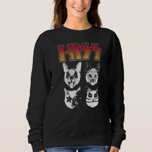 Hiss Cat Cats Kittens Rock Music Cat Hiss 3 Trui