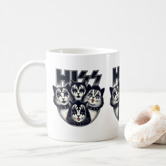 HISS Funny Cat Band Parodie Kattenliefhebbers en h Koffiemok