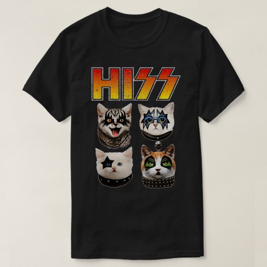 Hiss Funny Cat LoverTShirt T-shirt (Design voorkant)