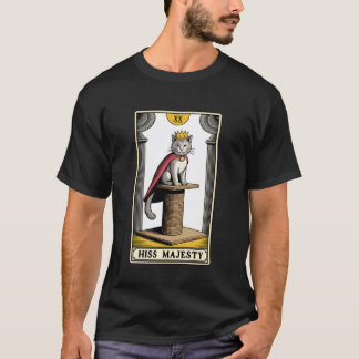 Hiss Majesty Tarot Card Mystische Kattenkrabpaal T-shirt
