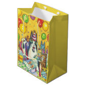Hiss N' Fitz CAT BIRTHDAY PARTY GIFT BAG Medium Cadeauzakje (Voorkant Gekanteld)