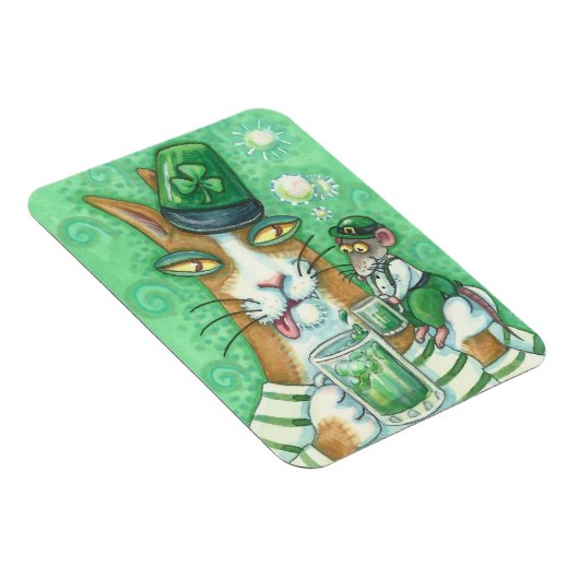 Hiss N' Fitz Cat en Rat ST. PATRICK'S DAY MAGNET Magneet (Rechterzijde)