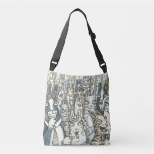 Hiss N' Fitz CAT PARTY CROSS BODY BAG Crossbody Tas