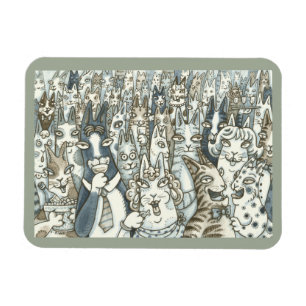 Hiss N' Fitz CAT PARTY MAGNET *Customize Magneet