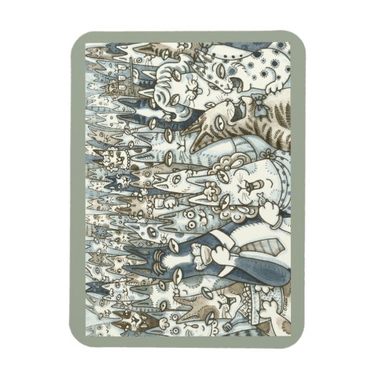 Hiss N' Fitz CAT PARTY MAGNET *Customize Magneet (Verticaal)