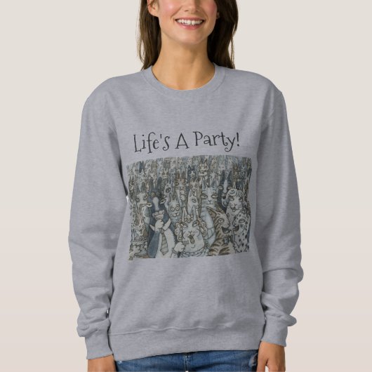 Hiss N' Fitz CAT PARTY SWEATSHIRT (Voorkant)