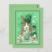 HISS N' FITZ CAT & RAT, CHEERT NAAR GROENE BEER FU BRIEFKAART (Voorkant / Achterkant)