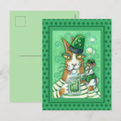 HISS N' FITZ CAT & RAT, CHEERT NAAR GROENE BEER FU FEESTDAGENKAART (Voorkant / Achterkant)