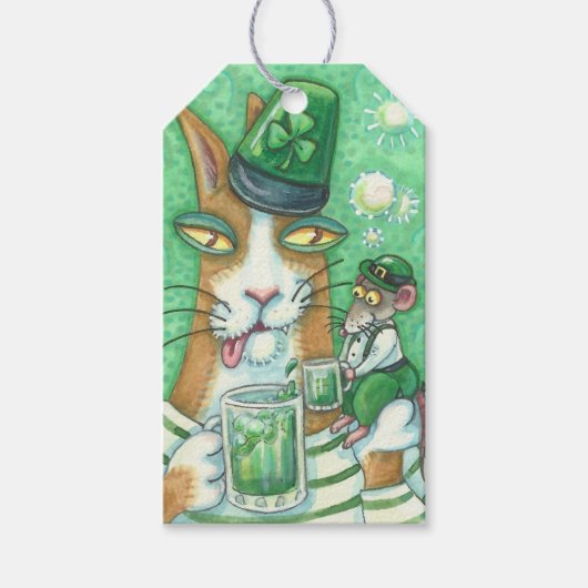 Hiss N Fitz CAT, RAT, GREEN BEER ST. PATRICK'S DAG Cadeaulabel (Voorkant)