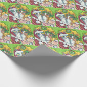 Hiss N' Fitz CAT SANTA CHRISTMAS WRAPPING PAPER Cadeaupapier (Hoek)