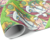 Hiss N' Fitz CAT SANTA CHRISTMAS WRAPPING PAPER Cadeaupapier (Rol Hoek)