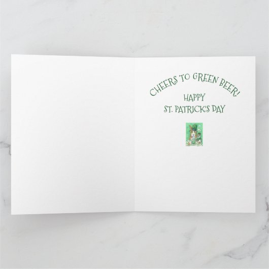 Hiss N' Fitz Cat ST. PATRICK'S DAG KAART Groot (Binnen)