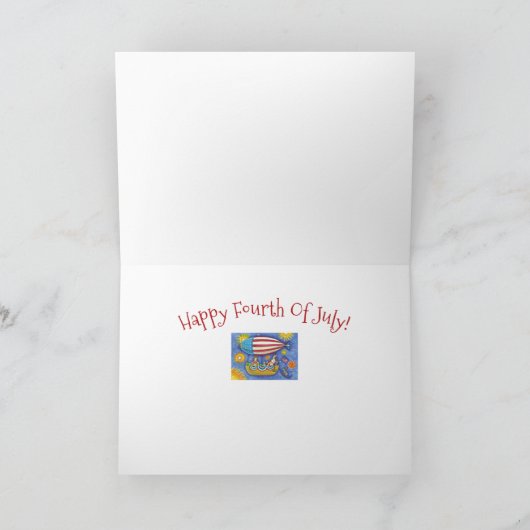 HISS N' FITZ CATS 4TH VAN JULY ZEPPELIN Funny Feestdagen Kaart (Binnen)