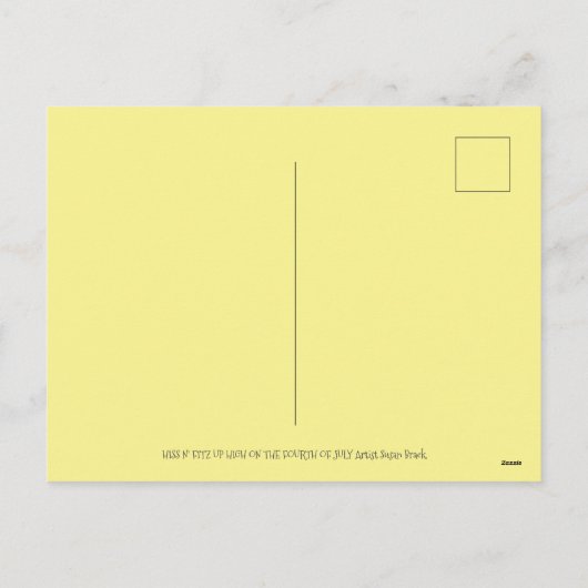 HISS N' FITZ CATS 4TH VAN JULY ZEPPELIN Funny Feestdagenkaart (Achterkant)