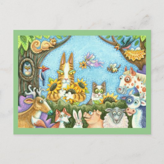 HISS N' FITZ CATS AND MENAGERIE OF FRIENDS, FUNNY BRIEFKAART (Voorkant)