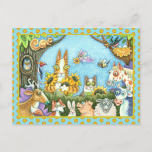 HISS N' FITZ CATS AND MENAGERIE OF FRIENDS, FUNNY BRIEFKAART