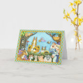 HISS N' FITZ CATS AND MENAGERIE OF FRIENDS, FUNNY KAART (Gele Bloem)