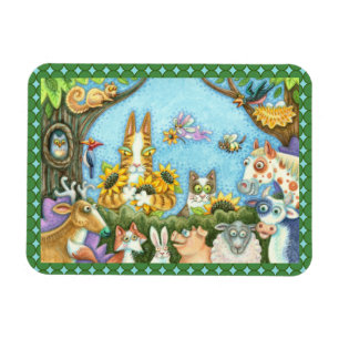 HISS N' FITZ CATS AND MENAGERIE OF FRIENDS, FUNNY MAGNEET