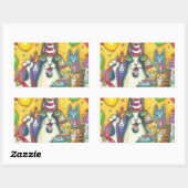 Hiss N' Fitz Cats BIRTHDAY STICKERS Rechthoek (Vel)