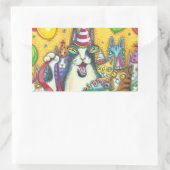 Hiss N' Fitz Cats BIRTHDAY STICKERS Rechthoek (Tas)