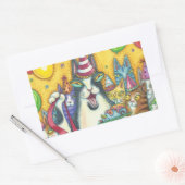 Hiss N' Fitz Cats BIRTHDAY STICKERS Rechthoek (Envelop)
