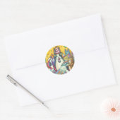 Hiss N' Fitz Cats BIRTHDAY STICKERS Round (Envelop)