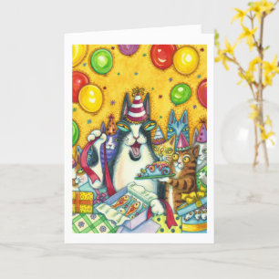 HISS N' FITZ CATS, KITTENS, MICE, FUNNY BIRTHDAY KAART