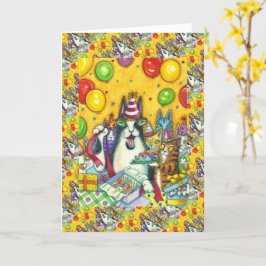 HISS N' FITZ CATS, KITTENS, MICE, FUNNY BIRTHDAY KAART