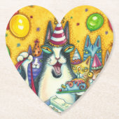 HISS N' FITZ CATS, KITTENS, MICE, FUNNY BIRTHDAY KARTONNEN ONDERZETTERS (Voorkant)