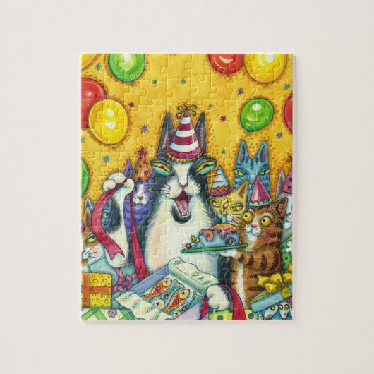 HISS N' FITZ CATS, KITTENS, MICE, FUNNY BIRTHDAY LEGPUZZEL (Verticaal)