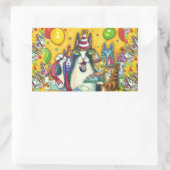 HISS N' FITZ CATS, KITTENS, MICE, FUNNY BIRTHDAY RECHTHOEKIGE STICKER (Tas)