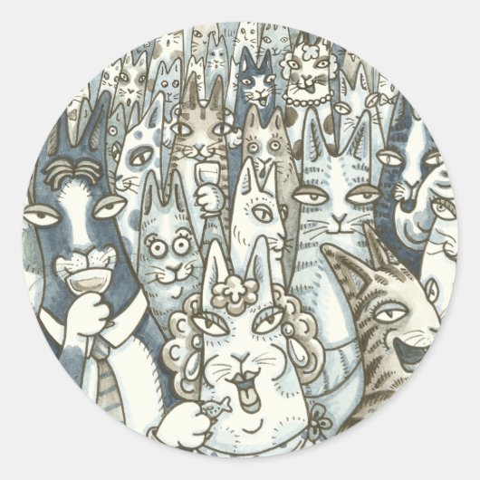 Hiss N' Fitz Cats Life'S A PARTY STICKERS Sheet (Voorkant)