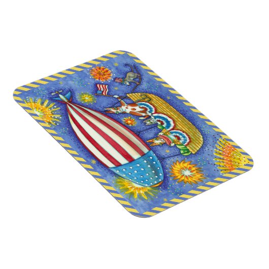 HISS N' FITZ CATS & MOUSE IN 4 JULI ZEPPELIN MAGNEET (Rechterzijde)