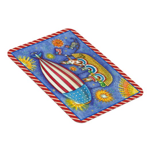 HISS N' FITZ CATS & MOUSE IN 4 JULI ZEPPELIN MAGNEET (Rechterzijde)