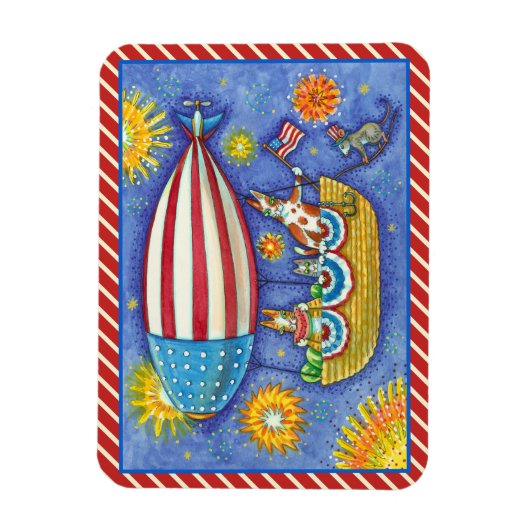 HISS N' FITZ CATS & MOUSE IN 4 JULI ZEPPELIN MAGNEET (Verticaal)