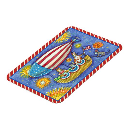 HISS N' FITZ CATS & MOUSE IN 4 JULI ZEPPELIN MAGNEET (Linkerzijde)