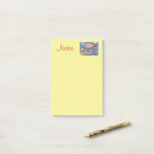 HISS N' FITZ CATS & MOUSE IN 4 JULI ZEPPELIN POST-IT® NOTES (Op bureau)