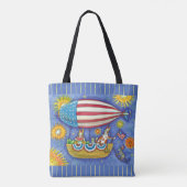 HISS N' FITZ CATS & MOUSE IN 4 JULI ZEPPELIN TOTE BAG (Achterkant)