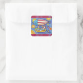 HISS N' FITZ CATS & MOUSE IN 4 JULI ZEPPELIN VIERKANTE STICKER (Tas)