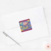 HISS N' FITZ CATS & MOUSE IN 4 JULI ZEPPELIN VIERKANTE STICKER (Envelop)