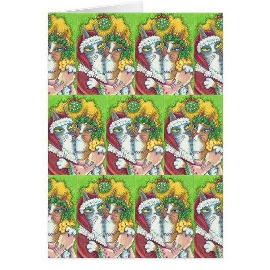 HISS N' FITZ CATS, SANTA CHRISTMAS WENSKAART B (Voorkant)