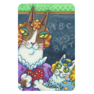 Hiss N' Fitz Cats TEACHER'S PET-VALENTIJN MAGNET Magneet