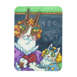 Hiss N' Fitz Cats TEACHER'S PET-VALENTIJN MAGNET Magneet