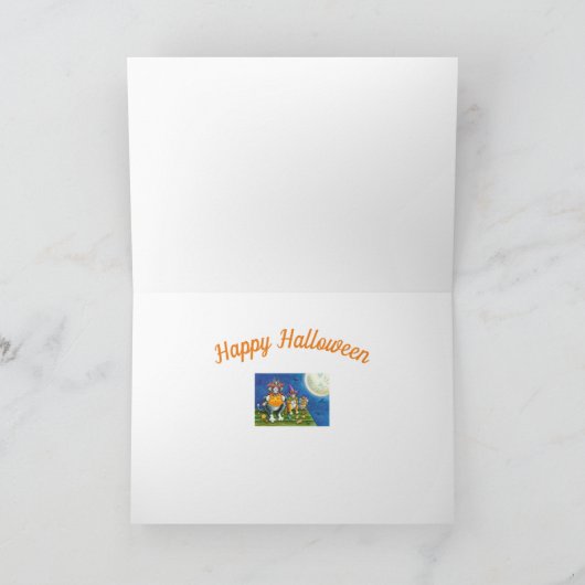 HISS N' FITZ CATS, TRICK OR TREAT GRAPPIGE HALLOWE FEESTDAGEN KAART (Binnen)