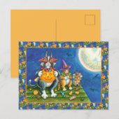 HISS N' FITZ CATS, TRICK OR TREAT GRAPPIGE HALLOWE FEESTDAGENKAART (Voorkant / Achterkant)