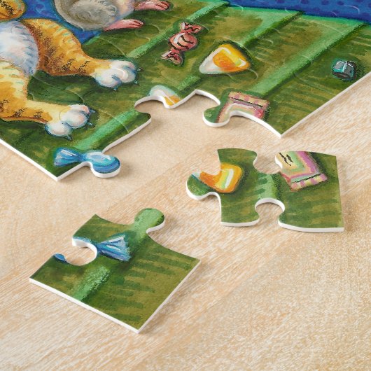 HISS N' FITZ CATS, TRICK OR TREAT GRAPPIGE HALLOWE LEGPUZZEL (Zijkant)