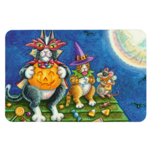 HISS N' FITZ CATS, TRICK OR TREAT GRAPPIGE HALLOWE MAGNEET