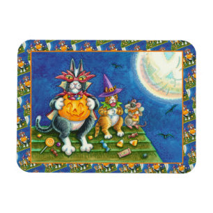 HISS N' FITZ CATS, TRICK OR TREAT GRAPPIGE HALLOWE MAGNEET