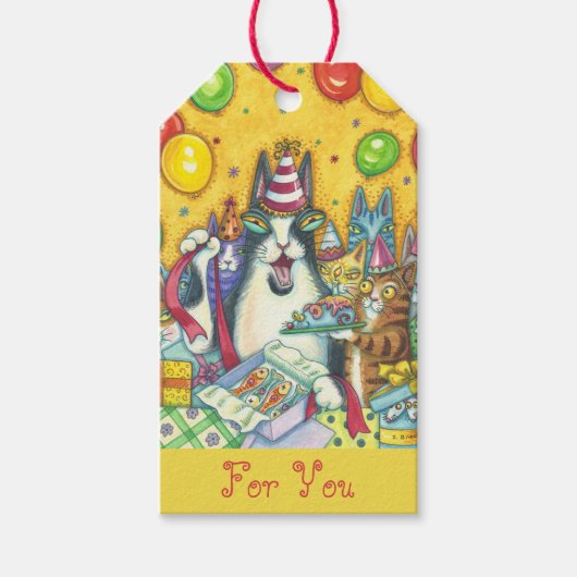 HISS N' FITZ CATS, VERJAARDAGSFEEST CADEAU LABEL S CADEAULABEL (Voorkant)