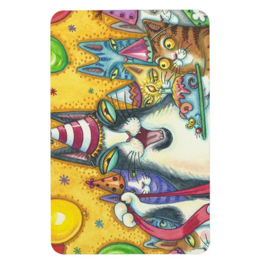 Hiss N' Fitz katten BIG BIRTHDAY MAGNET *Customize Magneet (Verticaal)